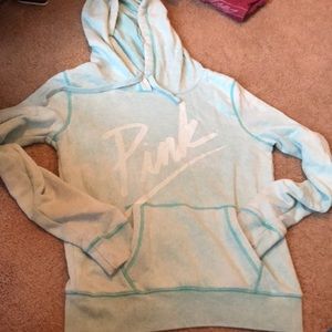 Light blue PINK sweatshirt size small